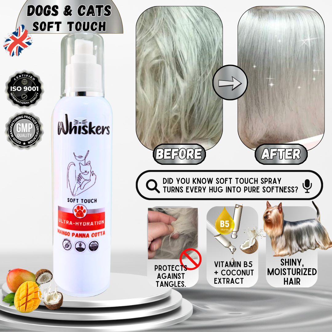 Whiskers Soft Touch Spray – Mango Panna Cotta for Dogs & Cats