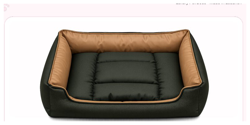 Pink Paw Waterproof Lounge Bed in forest green