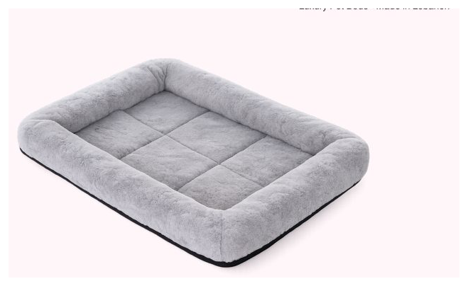 Pink Paw Lounge Mat in grey with bolster edge