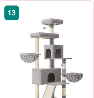 Pink Paw Cat Tree CT13 – deluxe tower with hammocks