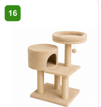 Pink Paw Cat Tree CT16 – condo with perch