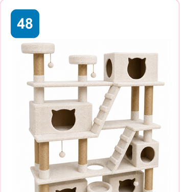 Pink Paw Cat Tree CT48 – giant cat playground