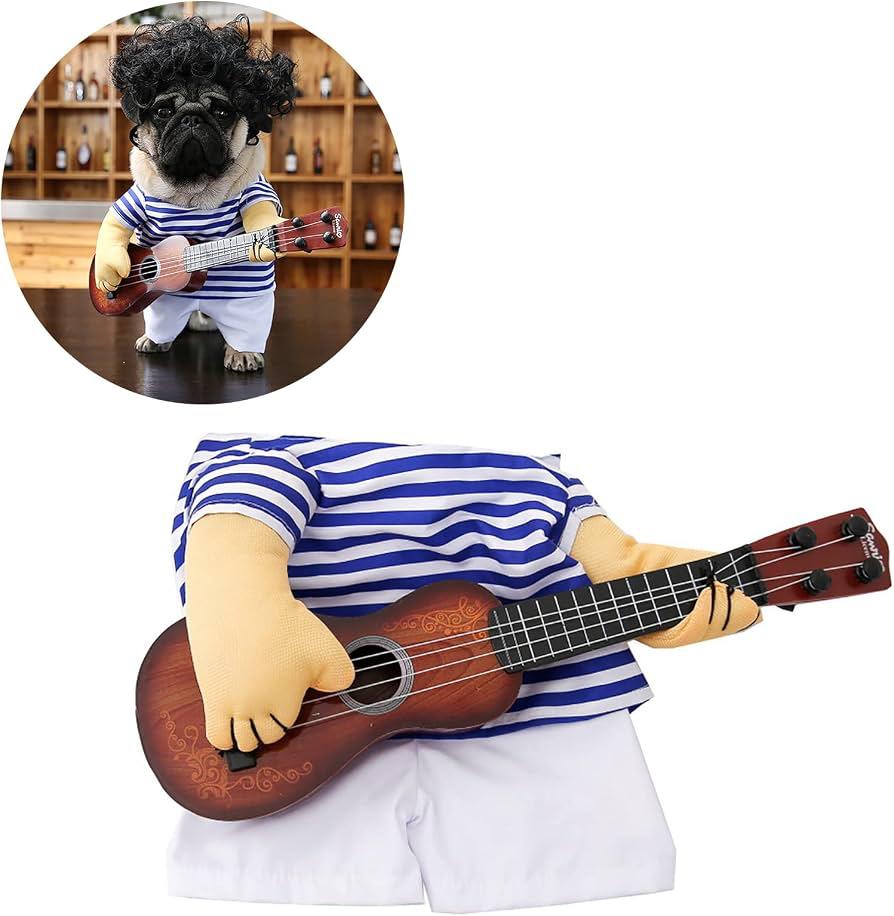 Rockstar Guitarist Dog Costume