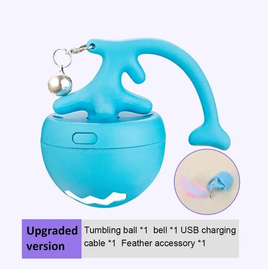 Motion-Activated Tumbler Ball Cat Toy with Bell