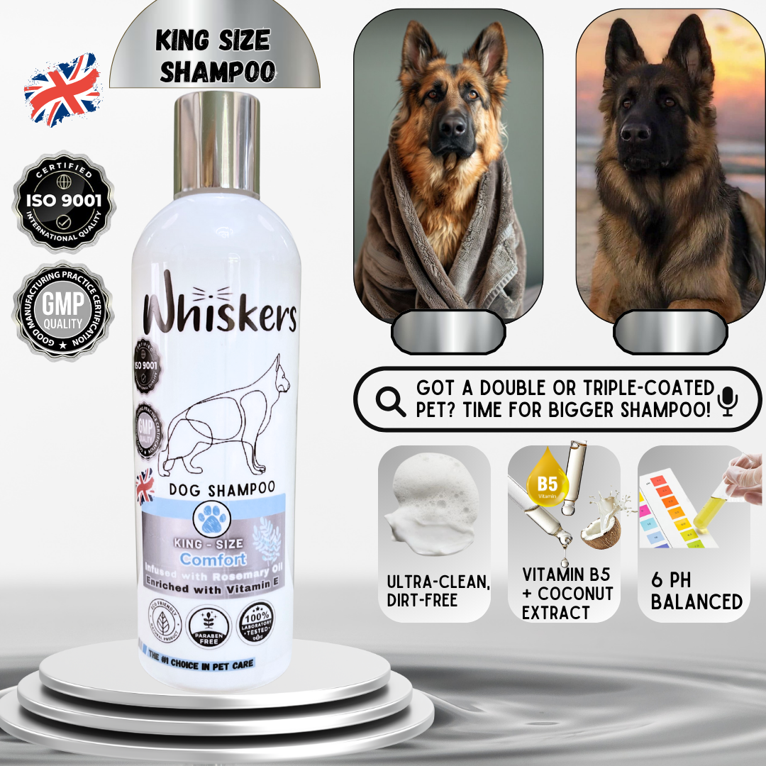 Whiskers King Size Pet Shampoo – Comfort for Dogs & Cats