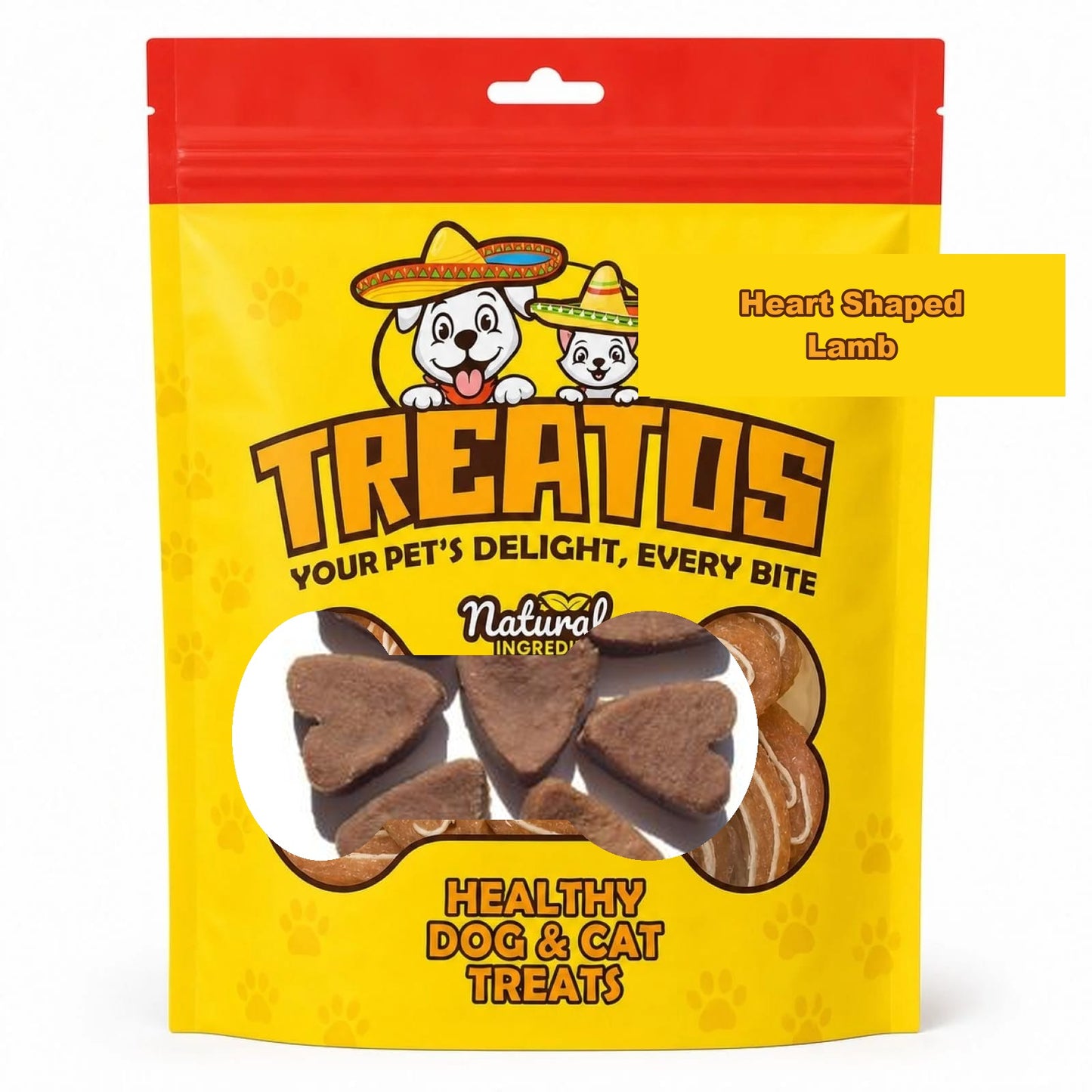 TREATOS Heart Shaped Lamb Treats
