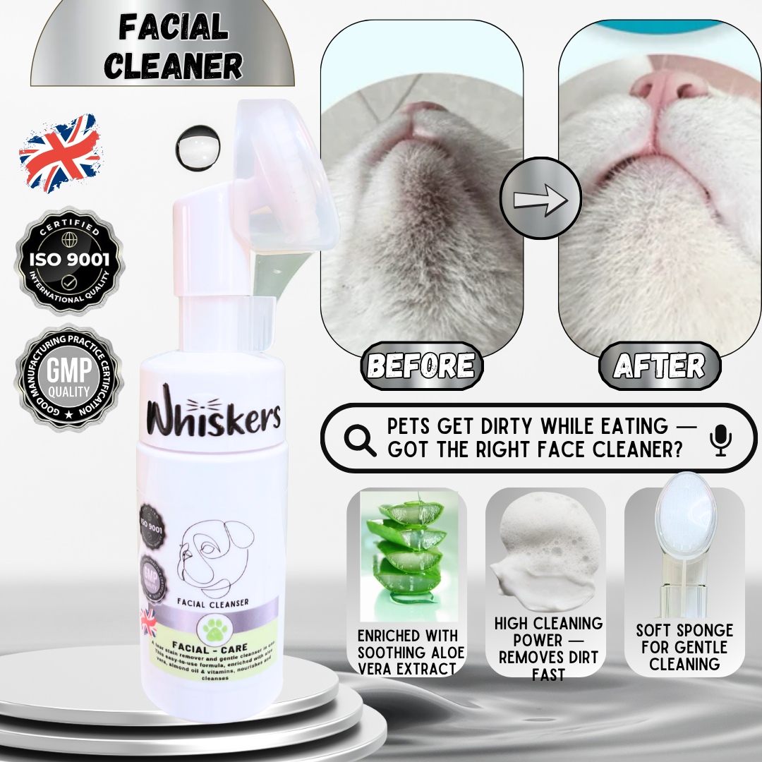 Whiskers Facial Cleanser Brush for Dogs & Cats