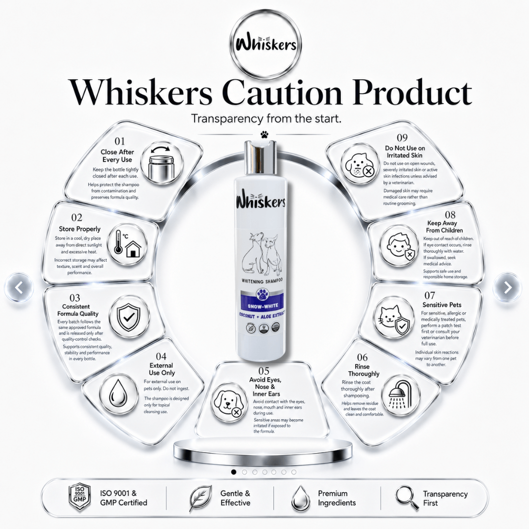 Whiskers Whitening Shampoo for Dogs & Cats