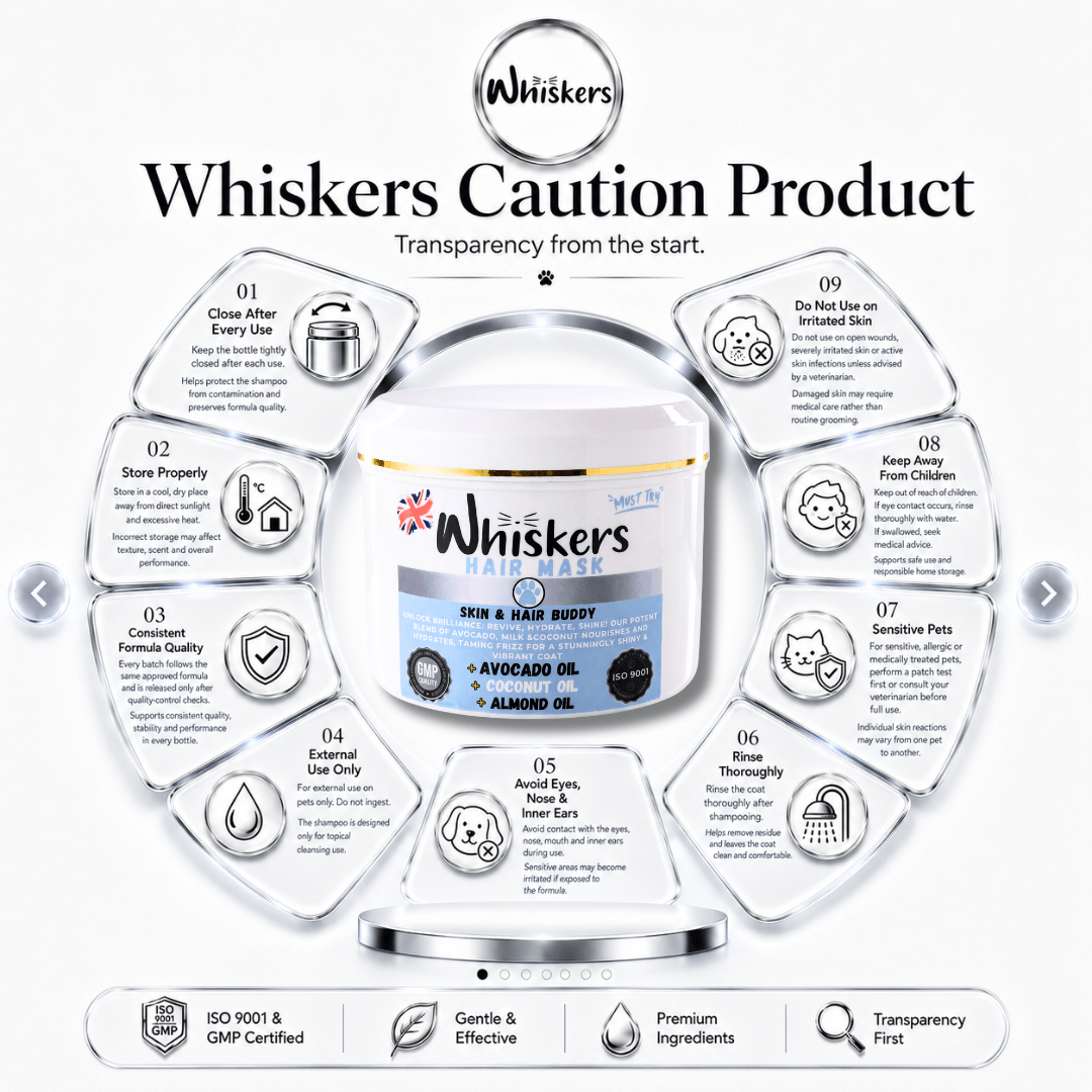 Whiskers Pet Hair Mask – Comfort for Dogs & Cats