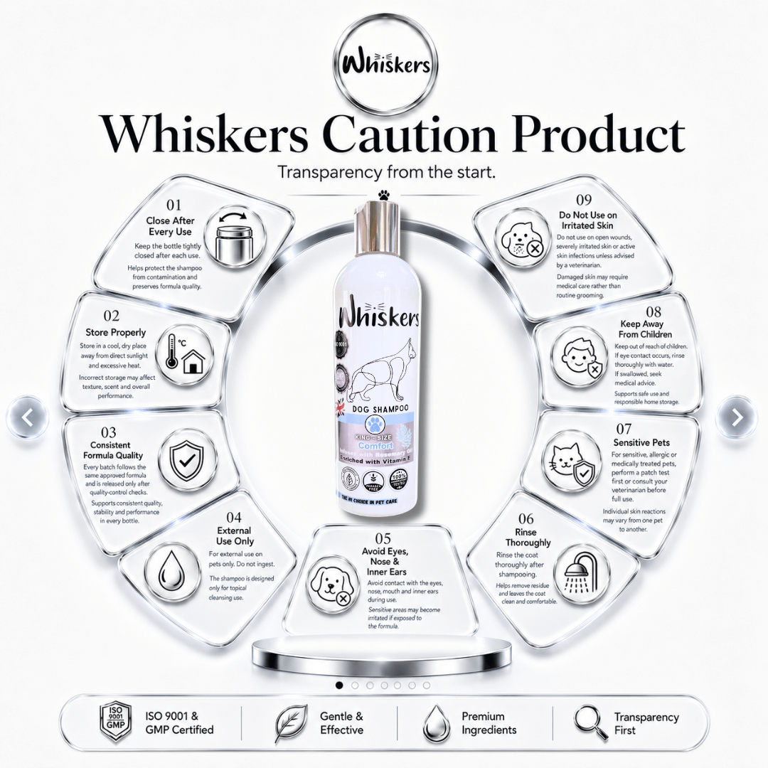 Whiskers King Size Pet Shampoo – Comfort for Dogs & Cats