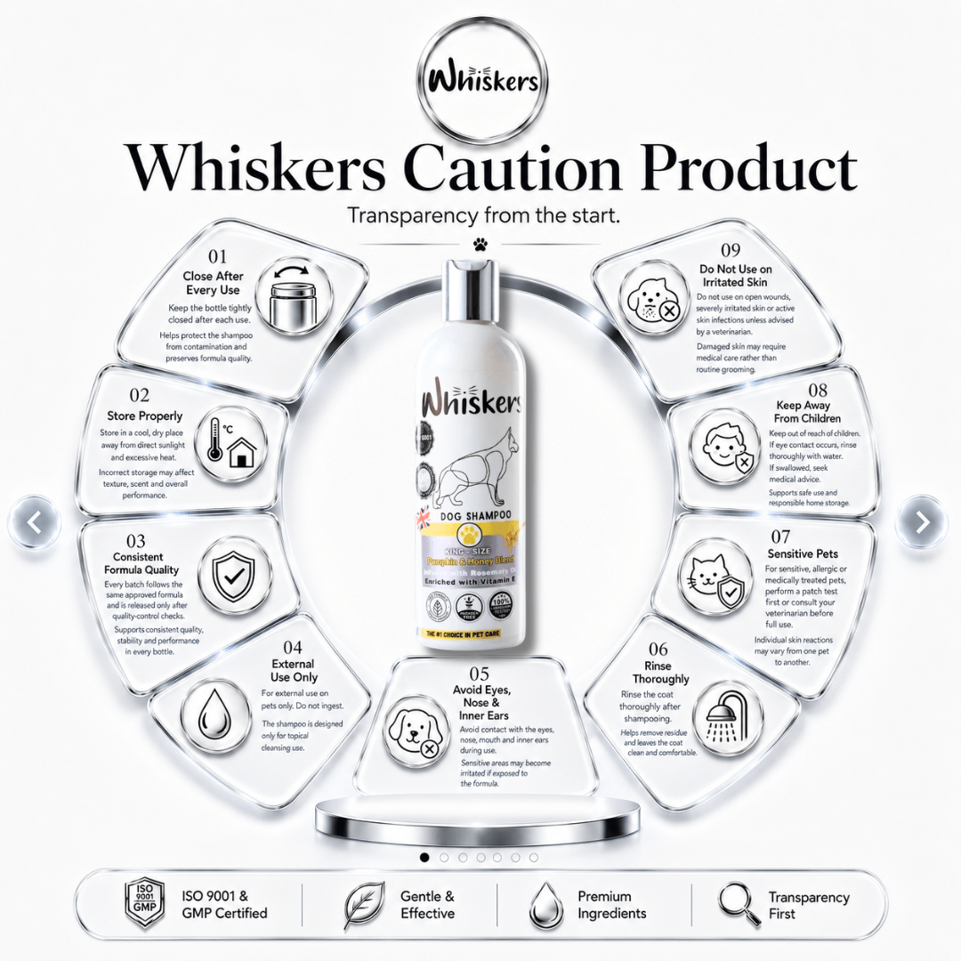 Whiskers King Size Pet Shampoo - Pumpkin & Honey Blend for Dogs & Cats
