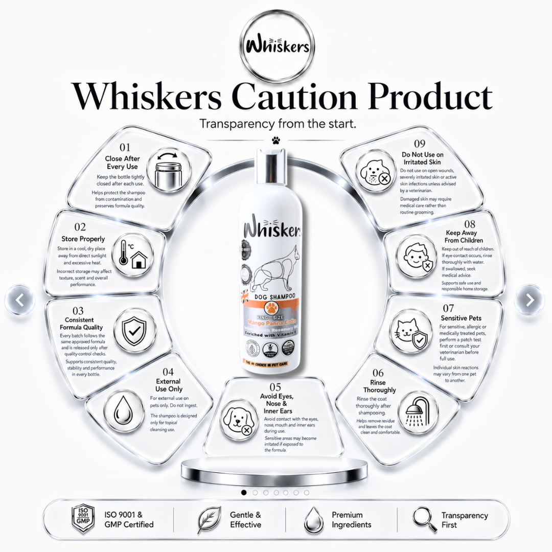 Whiskers King Size Pet Shampoo - Mango Panna Cota for Dogs & Cats