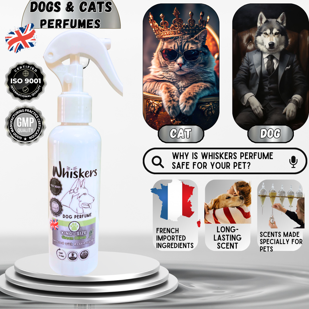 Whiskers King Size Perfume –Green Olives Scent for Dogs & Cats