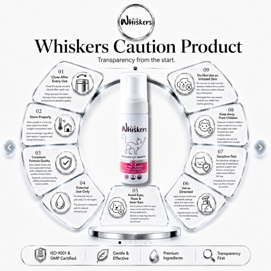 Whiskers Foam Shampoo – Cherry + Cranberry for Dogs & Cats