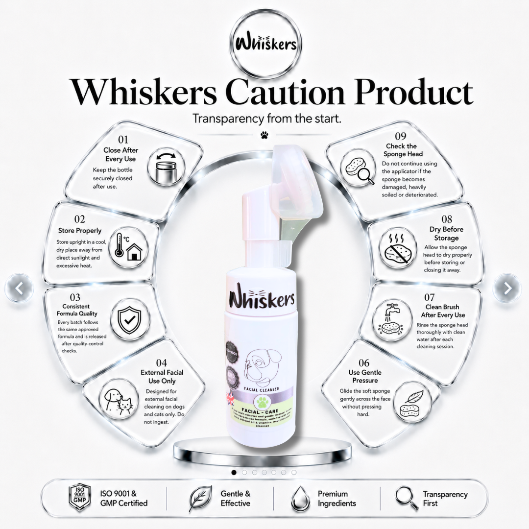 Whiskers Facial Cleanser Brush for Dogs & Cats