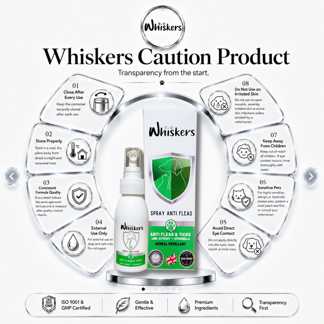 Whiskers Herbal Anti Fleas Spray for Dogs & Cats