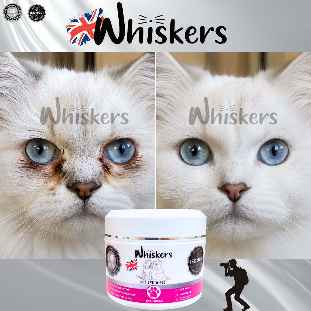 Whiskers Eye Wipes – Tear Stain Care for Dogs & Cats