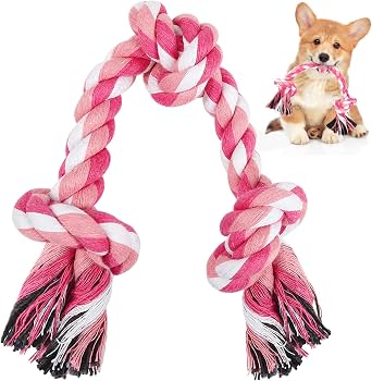 Pink Bone & Rope Fetch Toy