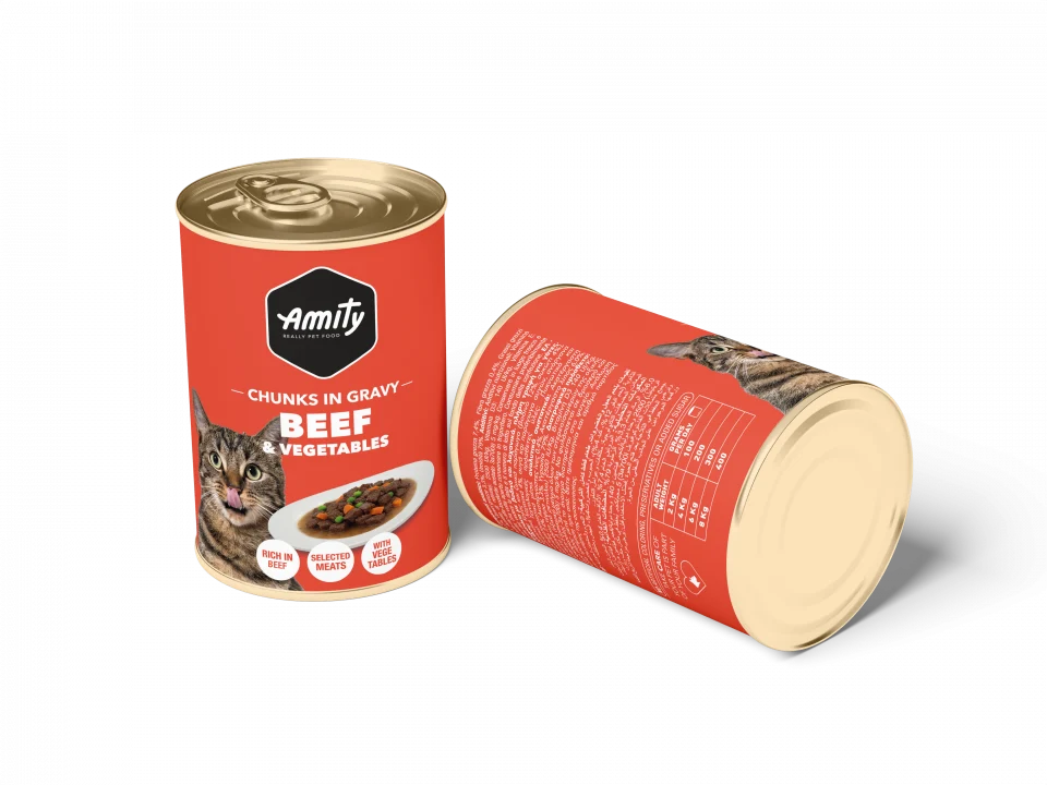AMITY - CAT BEEF CHUNKS IN GRAVY 415g