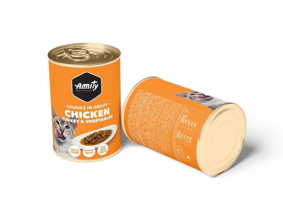 AMITY - CAT CHICKEN CHUNKS IN GRAVY 415g