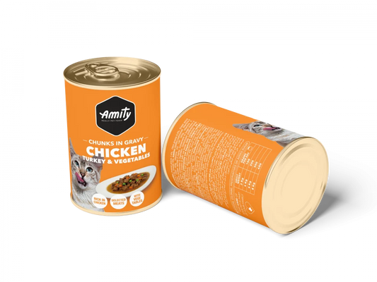 AMITY - CAT CHICKEN CHUNKS IN GRAVY 415g