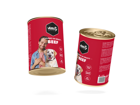 AMITY - DOG BEEF CHUNKS IN GRAVY 415g