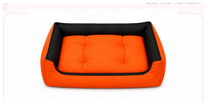 Pink Paw Waterproof Lounge Bed in orange