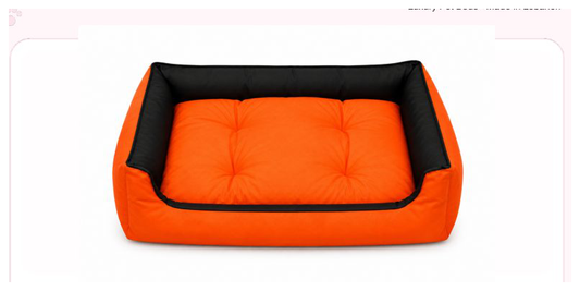 Pink Paw Waterproof Lounge Bed in orange