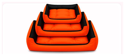 Pink Paw Waterproof Lounge Bed set of three in orange