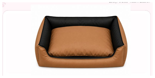 Pink Paw Waterproof Lounge Bed in tan