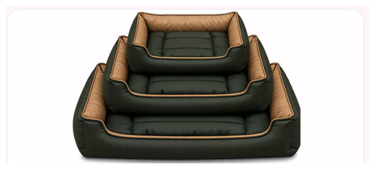 Pink Paw Waterproof Lounge Bed set of three in forest green