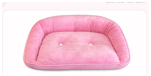 Pink Paw Coloured Bed in pink