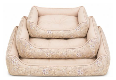 Pink Paw Lounge Bed set of three in floral cream