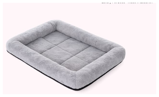 Pink Paw Lounge Mat in grey with bolster edge