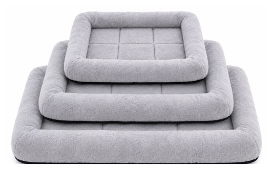 Pink Paw Lounge Mat set of three in grey with bolster edge