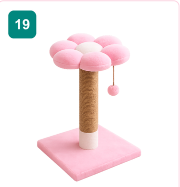 Pink Paw Cat Tree CT19 – flower scratching post