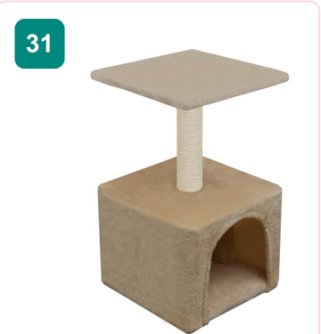 Pink Paw Cat Tree CT31 – cube condo with platform