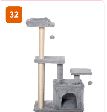 Pink Paw Cat Tree CT32 – multi-level tower