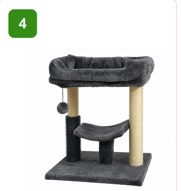 Pink Paw Cat Tree CT4 – 2-level perch with bed