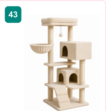 Pink Paw Cat Tree CT43 – deluxe condo tower