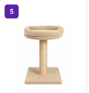 Pink Paw Cat Tree CT5 – scratching post with cradle bed