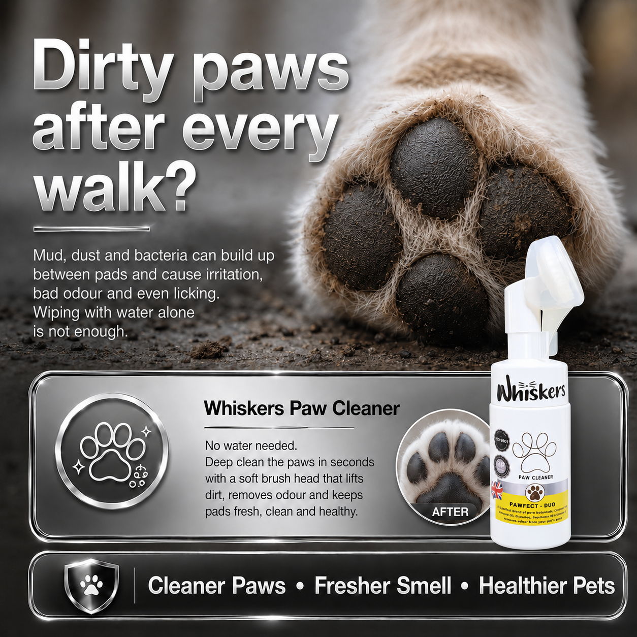 Whiskers Paw Cleaner for Dogs & Cats