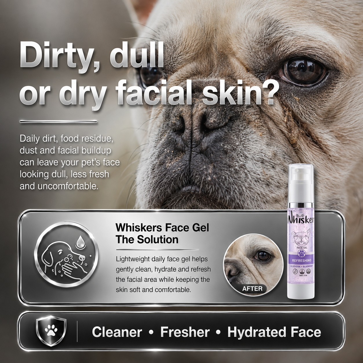 Whiskers Face Gel – Blueberry for Dogs & Cats