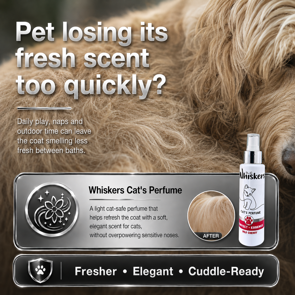 Whiskers Pet Perfume – Wild Cherry for Dogs & Cats