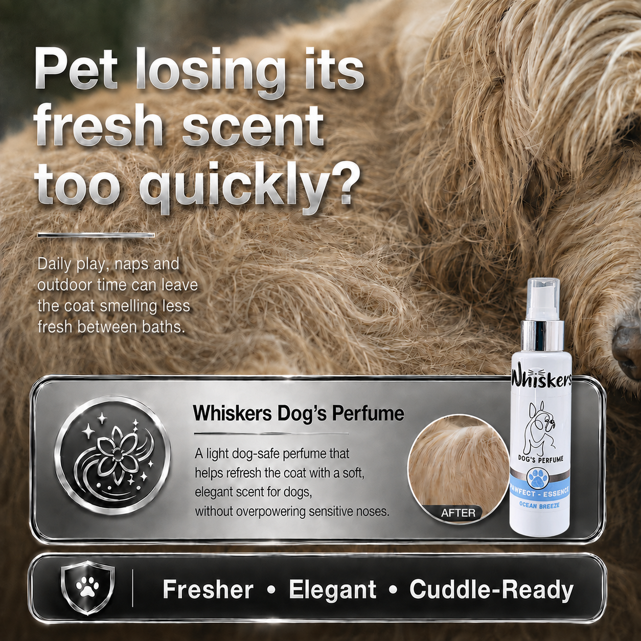 Whiskers Pet Perfume – Ocean Breeze for Dogs & Cats