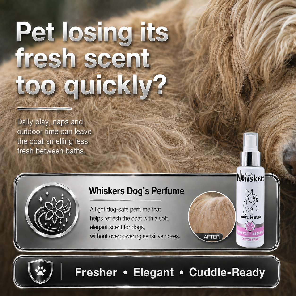 Whiskers Pet Perfume –Cotton Candy for Dogs & Cats