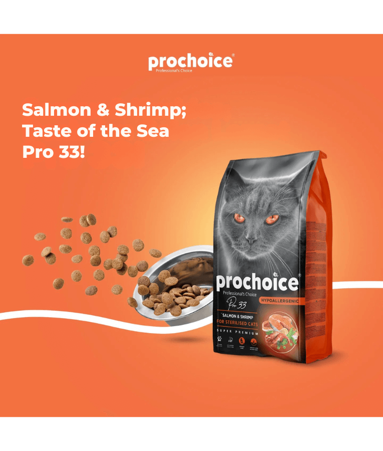 Prochoice - Pro 33 Salmon & Shrimp Sterilized 2kg-15kg
