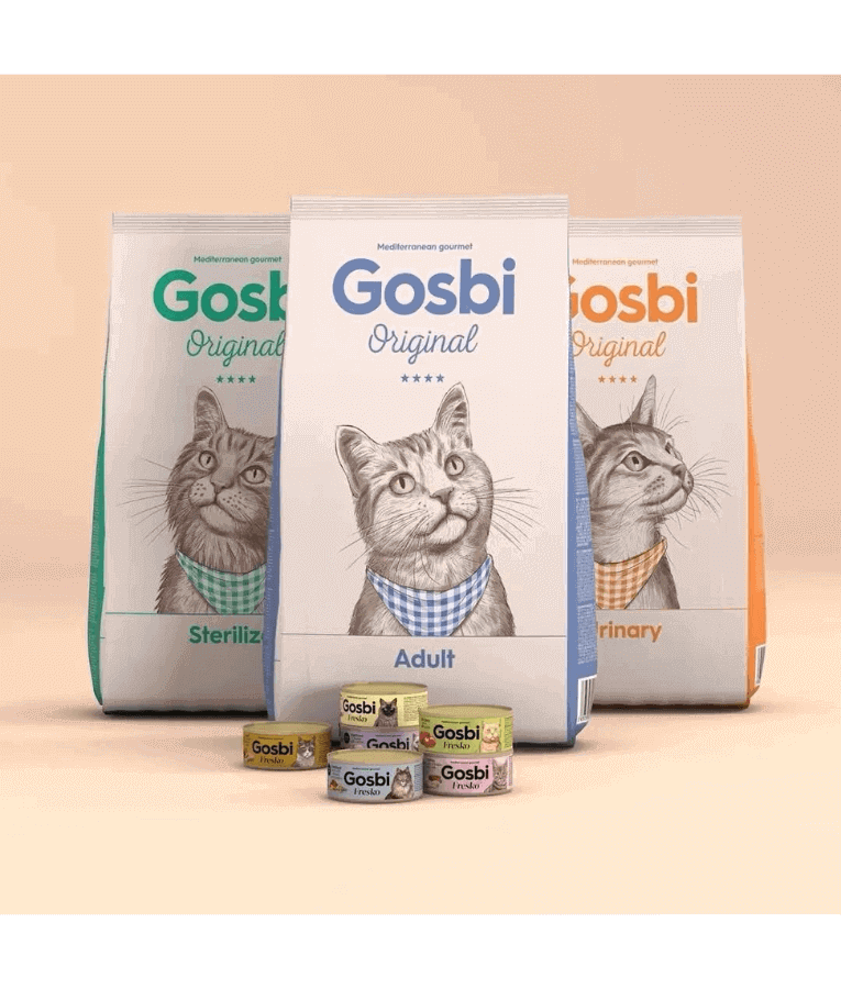 Gosbi - Original, Chicken and Rice Adult Dry Cat Food – Sterilized, Hairball Control 1kg-3kg-7kg