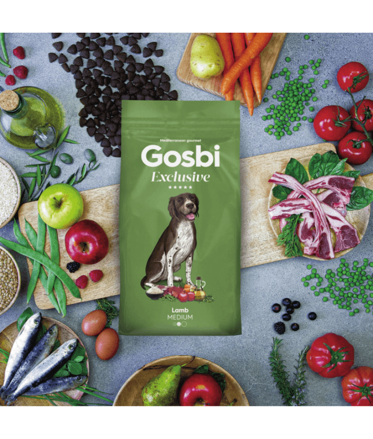 Gosbi - Exclusive, Hypoallergenic Lamb Adult Dry Dog Food For Medium Breeds 3kg-12kg