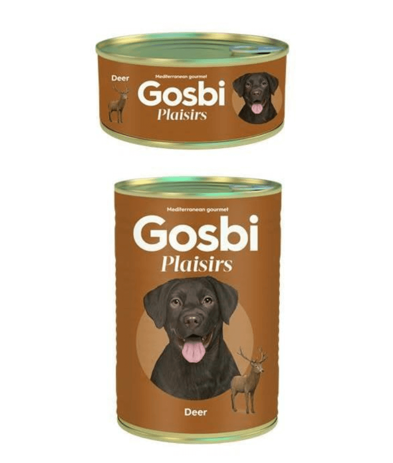 Gosbi - Plaisirs, Grain-Free Deer Complementary Wet Dog Food, Hypoallergenic, Monoprotein, All-Natural For Puppies & Adult Dogs - 150 g